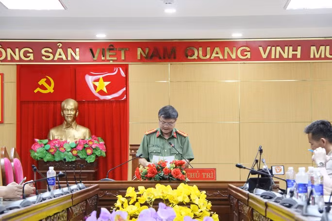 Đại diện Công an TP Đà Nẵng thông tin báo chí về vụ việc