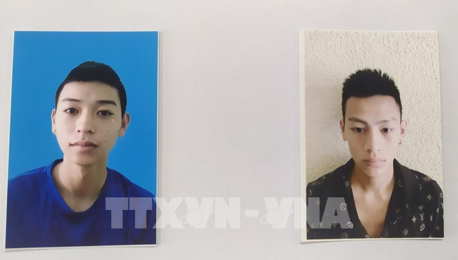 Đối tượng Lê Trung Sơn (trái) và Phạm Duy Phúc. Ảnh: TTXVN phát