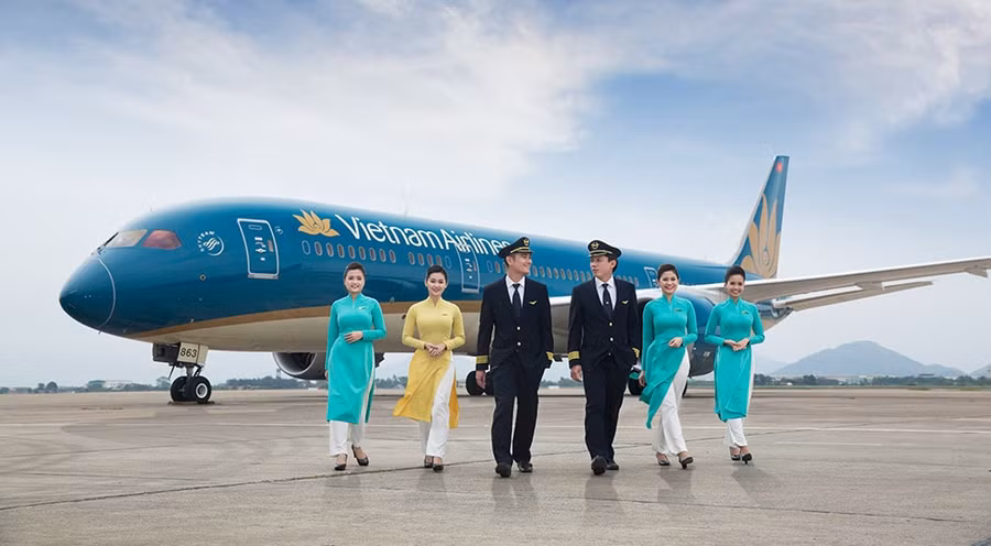 Vietnam Airlines xếp thứ 48 trong Tốp 100 hãng hàng không tốt nhất thế giới. Ảnh Vietnam Airlines