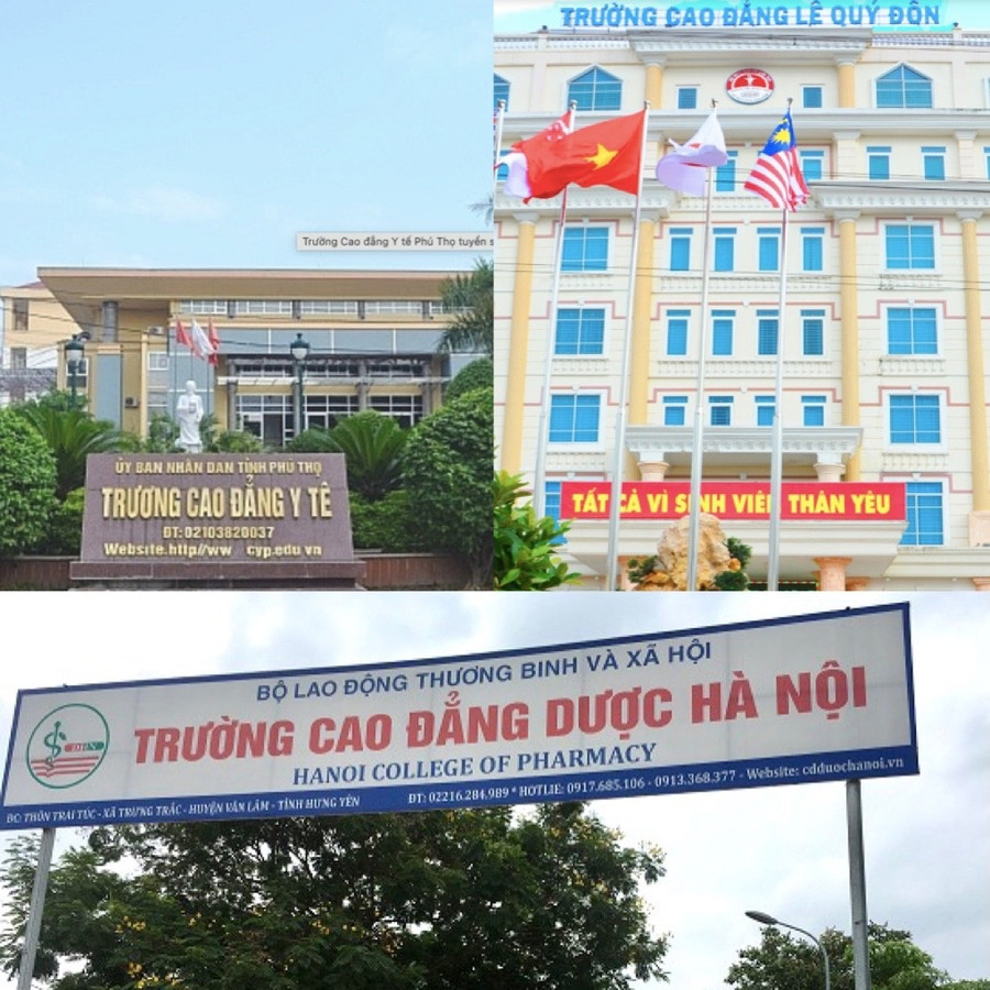  3 trường CĐ được Tổng cục Giáo dục nghề nghiệp yêu cầu báo cáo làm rõ những phản ánh về sai phạm gần đây. Ảnh website từ các trường