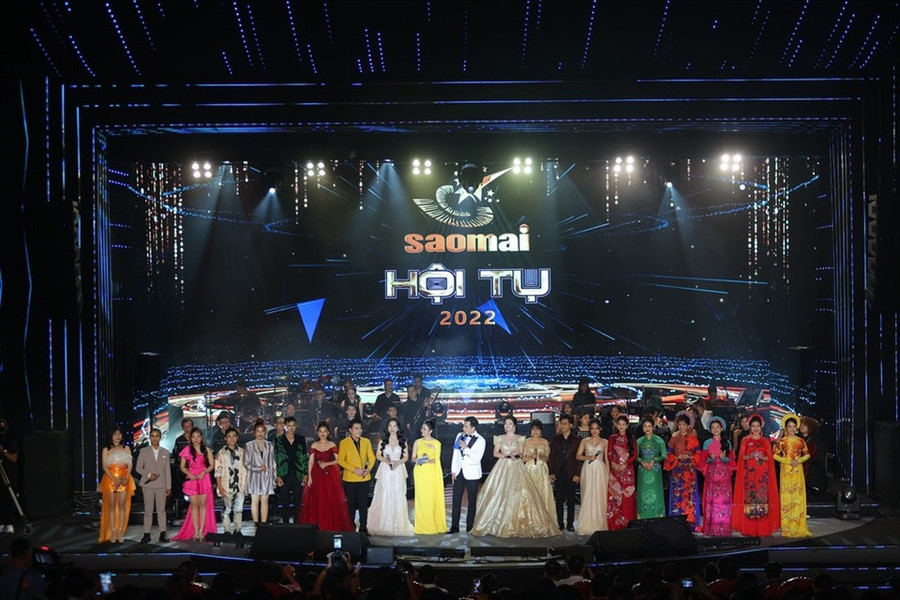 Chương trình “Sao Mai 2022: Sao Mai hội tụ” thu hút sự chú ý của khán giả VTV. Ảnh: VTV