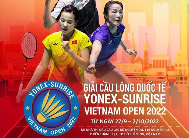 Giải cầu lông quốc tế Việt Nam mở rộng 2022 diễn ra từ ngày 27/9 đến 2/10/2022. Ảnh: VBF Giải cầu lông quốc tế Việt Nam mở rộng 2022 diễn ra từ ngày 27/9 đến 2/10/2022. Ảnh: VBF