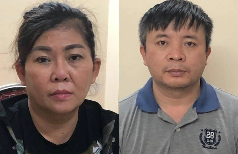 Bị can Lan Anh và Chương. Ảnh: Công an cung cấp. Bị can Lan Anh và Chương. Ảnh: Công an cung cấp.