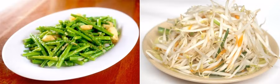 Măng tây và giá. Ảnh: Hạ Huy