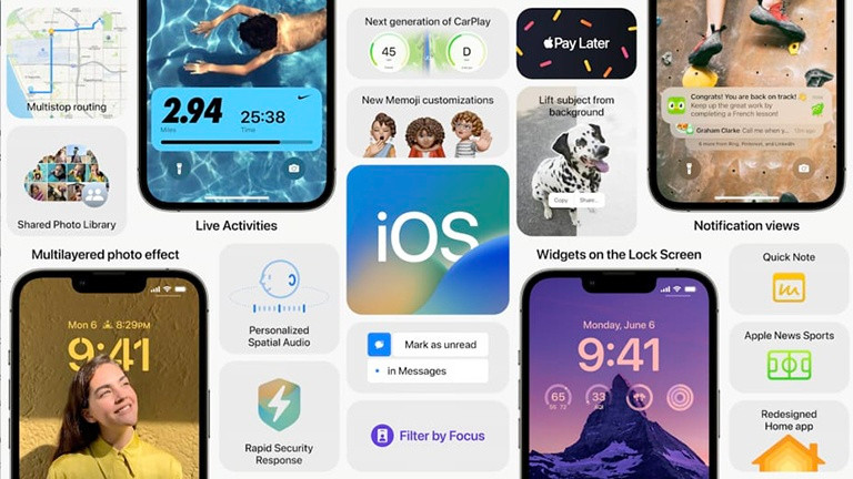 iOS 16 đã chính thức đến với người dùng iPhone tương thích. Ảnh: Apple