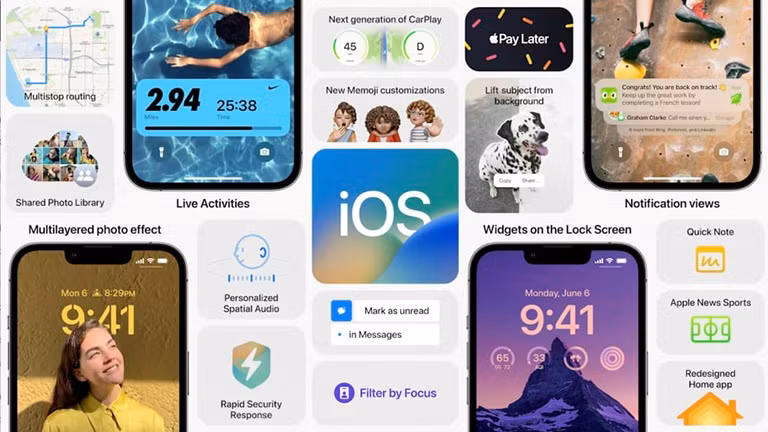 iOS 16 đã chính thức đến với người dùng iPhone tương thích. Ảnh: Apple