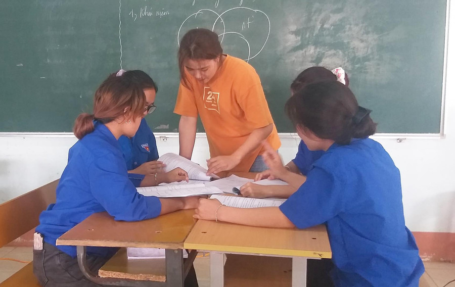 Một tiết học kỹ năng sống của sinh viên Trường Cao đẳng Gia Lai. Ảnh: Tạ Ngọc Điệp