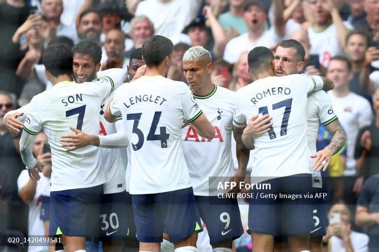Tottenham duy trì mạch 6 trận bất bại tại Premier League 2022-2023. Ảnh: AFP