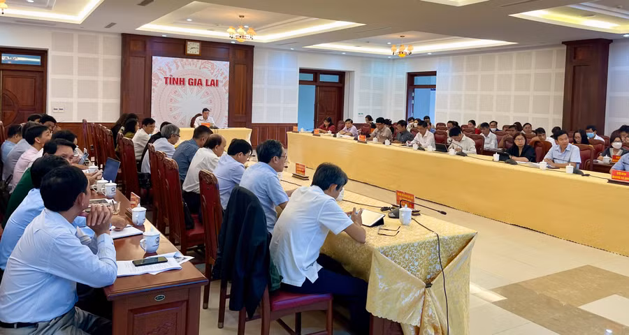 Quang cảnh Hội nghị triển khai Chương trình và Chương trình phát triển du lịch nông thôn trong xây dựng nông thôn mới giai đoạn 2021-2025