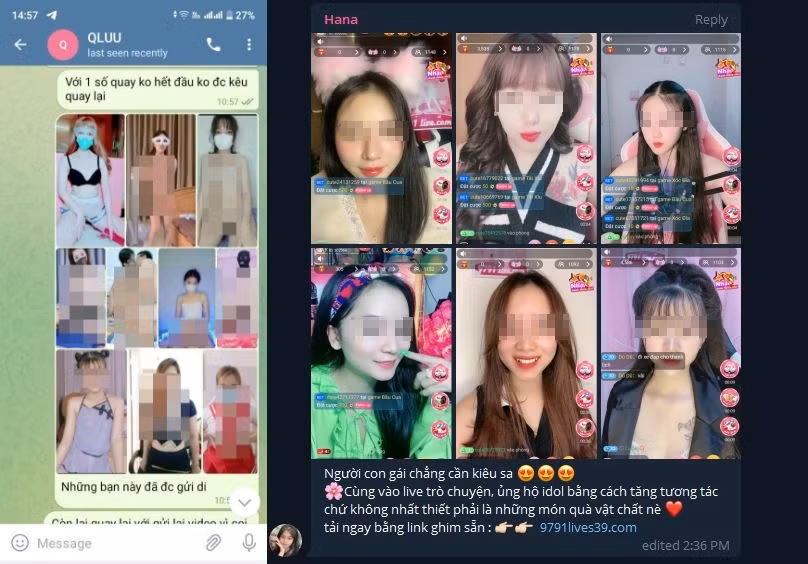 Một số video cast mà quản lý app cho biết đạt yêu cầu. Trong đó có những video mà các cặp đôi quay lại cảnh quan hệ tình dục của chính mình. Ảnh chụp màn hình