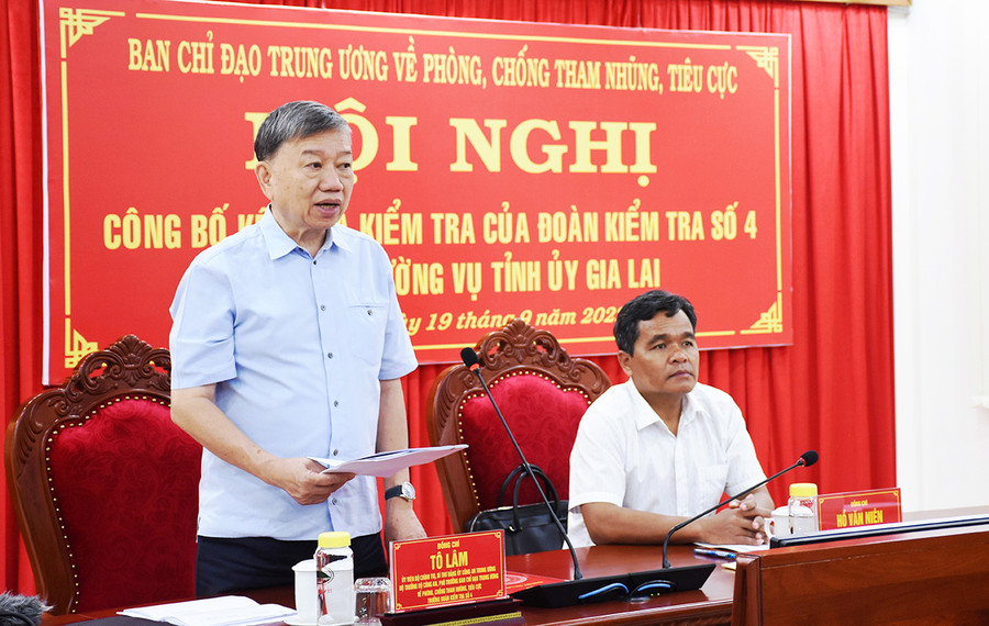 Đại tướng Tô Lâm phát biểu khai mạc hội nghị. Ảnh: Vĩnh Hoàng