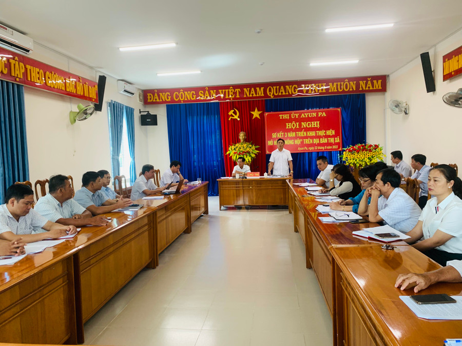 Hội nghị sơ kết 3 năm triển khai mô hình nông hội tại thị xã Ayun Pa. Ảnh: Vũ Chi Hội nghị sơ kết 3 năm triển khai mô hình nông hội tại thị xã Ayun Pa. Ảnh: Vũ Chi