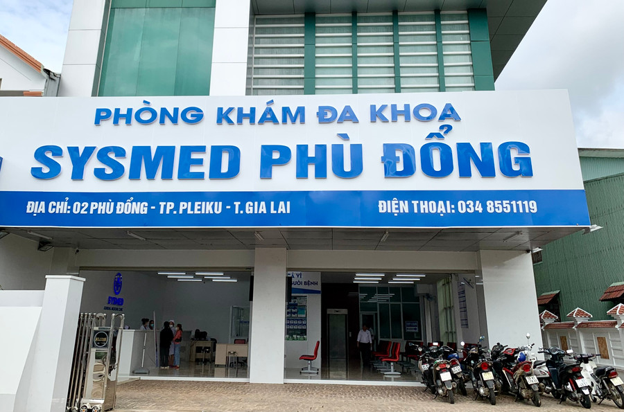 Phòng khám Đa khoa SYSMED Phù Đổng- địa chỉ 02A Phù Đổng, TP. Pleiku, tỉnh Gia Lai. Ảnh: Như Ý