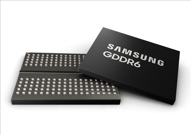 Một loại chip của hãng Samsung. Ảnh: Yonhap/ TTXVN