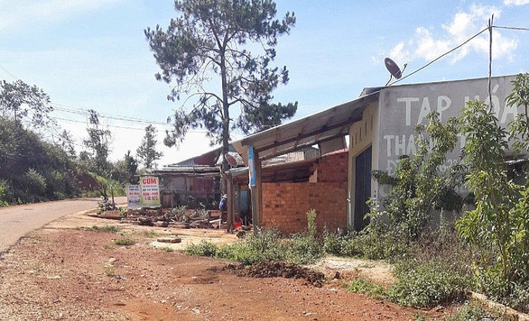 Khu đất được cho là vợ chồng ông Trần Văn Hùng (trú tại TP.HCM) thuê đất của Nhà nước rồi phân lô trái phép - Ảnh: TRẦN HƯỚNG