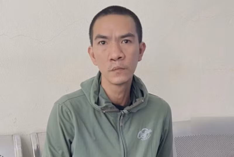 Đối tượng Nguyễn Đình Hoàn Vũ tại Cơ quan Công an.