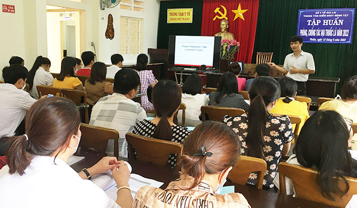 Gia Lai: Tập huấn phòng-chống tác hại thuốc lá cho cán bộ nòng cốt ảnh 1 Quang cảnh lớp tập huấn. Ảnh: Hữu Phong