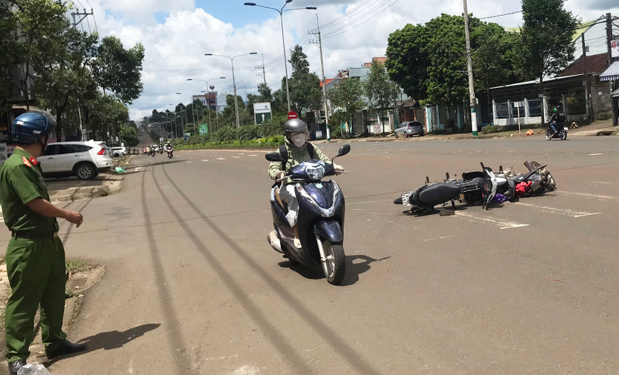 Hiện trường vụ tai nạn. Ảnh: Hà Phương