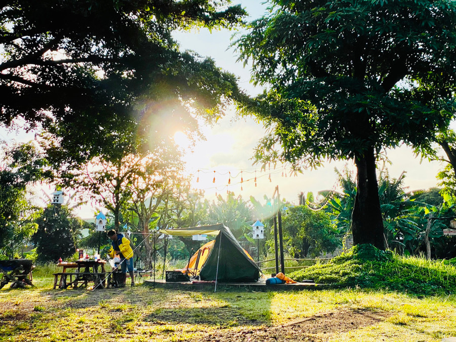 3. Kỳ nghỉ lễ năm nay có tiết trời khá đẹp, nhiều các bạn trẻ chọn cắm trại để ngắm bình minh và hoàng hôn nơi Phố núi. Ảnh: Trần Dung