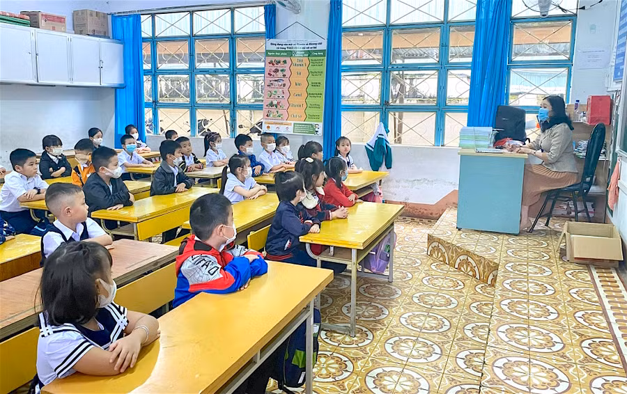 Công tác tổ chức bán trú tại các cơ sở giáo dục mầm non và tiểu học công lập được thực hiện trên cơ sở tự nguyện, thỏa thuận, thống thất của phụ huynh. Ảnh: Mộc Trà