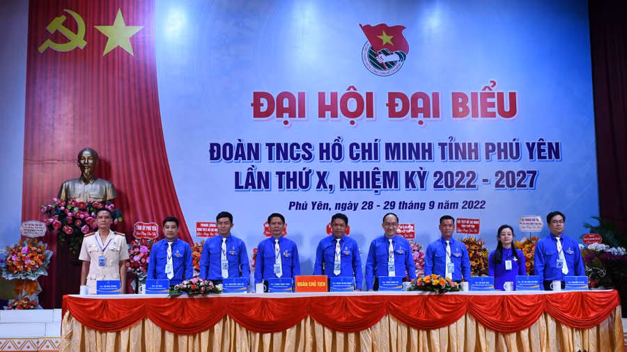 Đại hội đại biểu Đoàn TNCSHCM tỉnh Phú Yên lần thứ 10, nhiệm kỳ 2022-2027. Ảnh: Bảo Kính