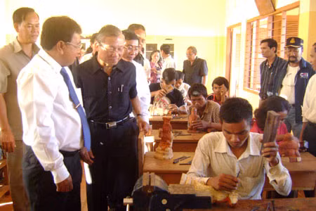 Trường dạy nghề Preah Vihear- GiaLai. Ảnh: Đinh Yến Trường dạy nghề PreahVihea-GiaLai. Ảnh: Đinh Yến