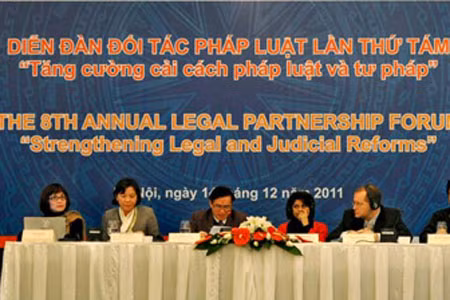 Diễn đàn đối tác pháp luật lần thứ 8 diễn ra do Bộ Tư pháp và Chương trình phát triển Liên Hợp Quốc (UNDP) tổ chức.