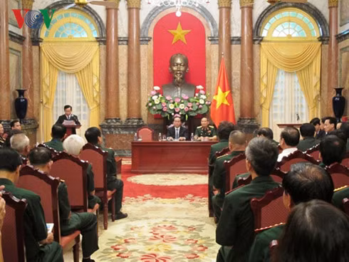 Toàn cảnh buổi gặp mặt đoàn đại biểu các cựu chiến binh