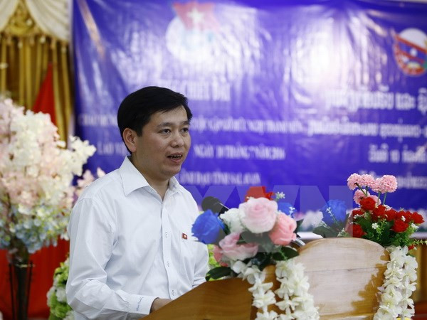 Bí thư Trung ương Đoàn Thanh niên Cộng sản Hồ Chí Minh Nguyễn Long Hải-Trưởng đoàn đại biểu Thanh niên Việt Nam phát biểu tại lễ bế mạc.