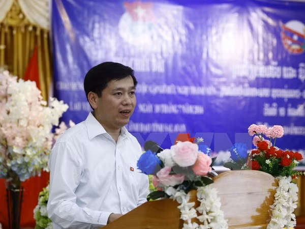 Bí thư Trung ương Đoàn Thanh niên Cộng sản Hồ Chí Minh Nguyễn Long Hải-Trưởng đoàn đại biểu Thanh niên Việt Nam phát biểu tại lễ bế mạc.