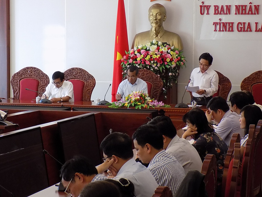 Hội nghị Đảng bộ cơ sở Văn phòng UBND tỉnh. Ảnh: T.N