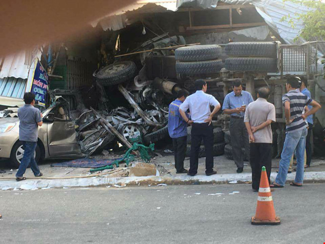 Hiện trường vụ tai nạn.