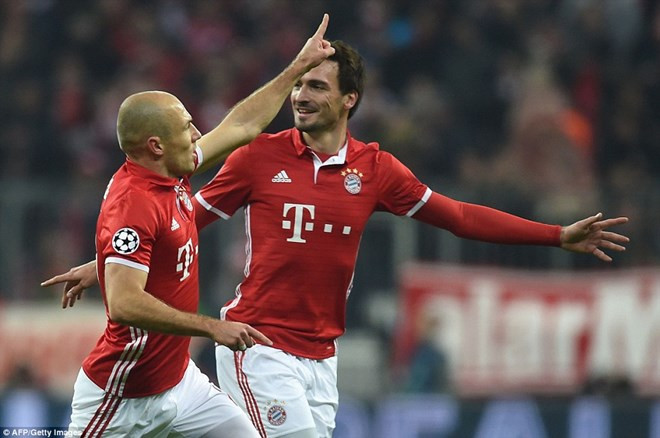  Robben là người mở đầu cho chiến thắng của Hùm xám. (Nguồn: AFP/Getty Images)