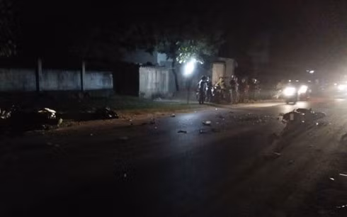 Hiện trường vụ tai nạn.