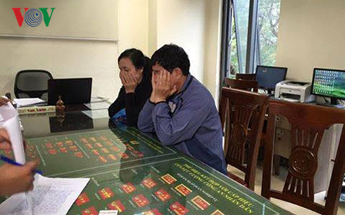 Các đối tượng tại cơ quan điều tra.