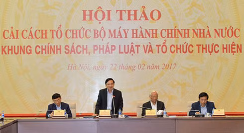 Hội thảo “Cải cách tổ chức bộ máy hành chính nhà nước - Khung chính sách, pháp luật và tổ chức thực hiện”