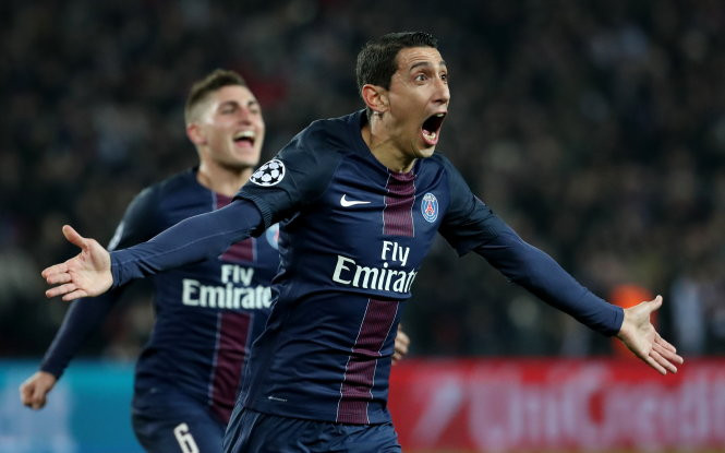  Di Maria - người hùng của PSG trong chiến thắng trước Barcelona. Ảnh: Reuters