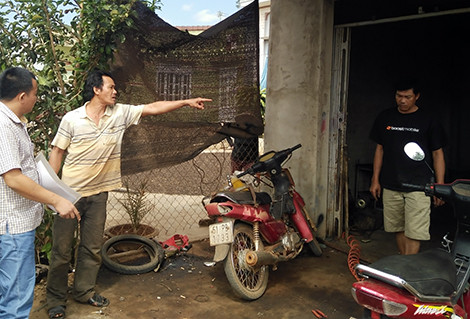 Tiệm sửa xe nơi phát hiện chiếc xe máy của chị Xuân được một thanh niên lạ mặt mang đến sửa.