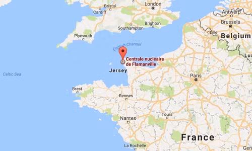  Vị trí nhà máy điện hạt nhân bị nổ tại Pháp. Đồ họa: Googlemap