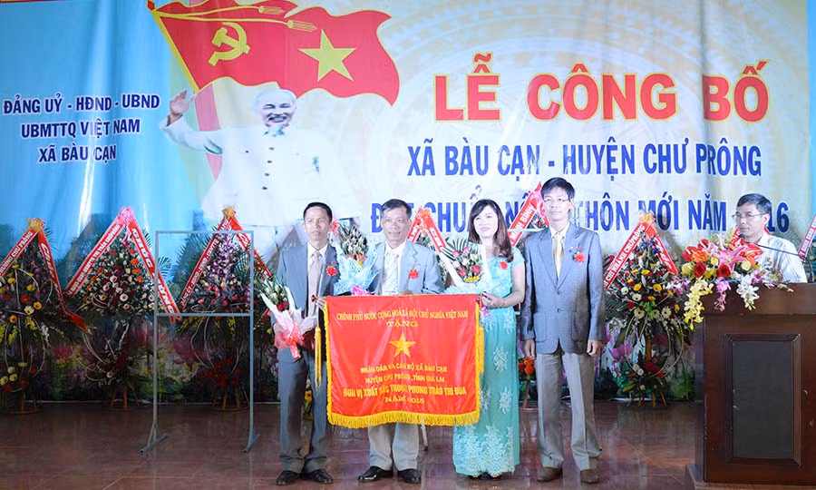  Xã Bàu Cạn được công nhận đạt chuẩn nông thôn mới cuối năm 2016. Ảnh: A.H