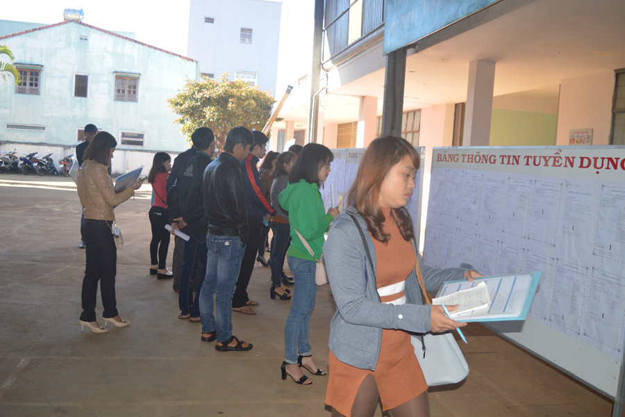 Lao động lựa chọn những vị trí phù hợp. Ảnh: Đ.Y