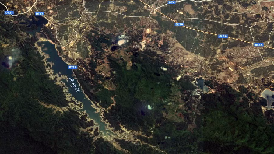 Vị trí Hồ Kẻ Gỗ.