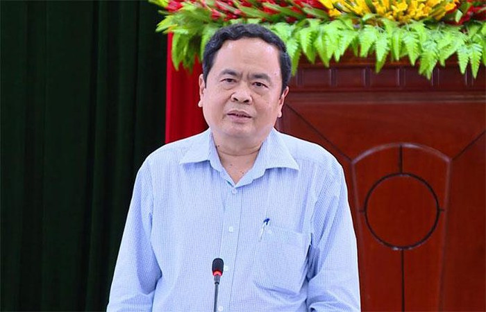 Đồng chí Trần Thanh Mẫn phát biểu tại buổi làm việc.