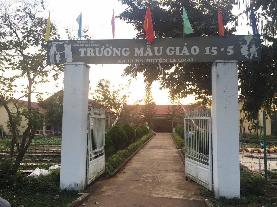 Trường Mẫu giáo 15-5 nơi để xảy ra sai phạm. Ảnh: Văn Ngọc