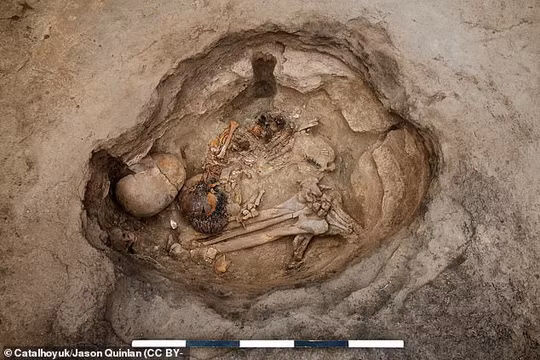 Một bộ hài cốt mang những dấu vết bi kịch - ảnh: Jason Quinlan