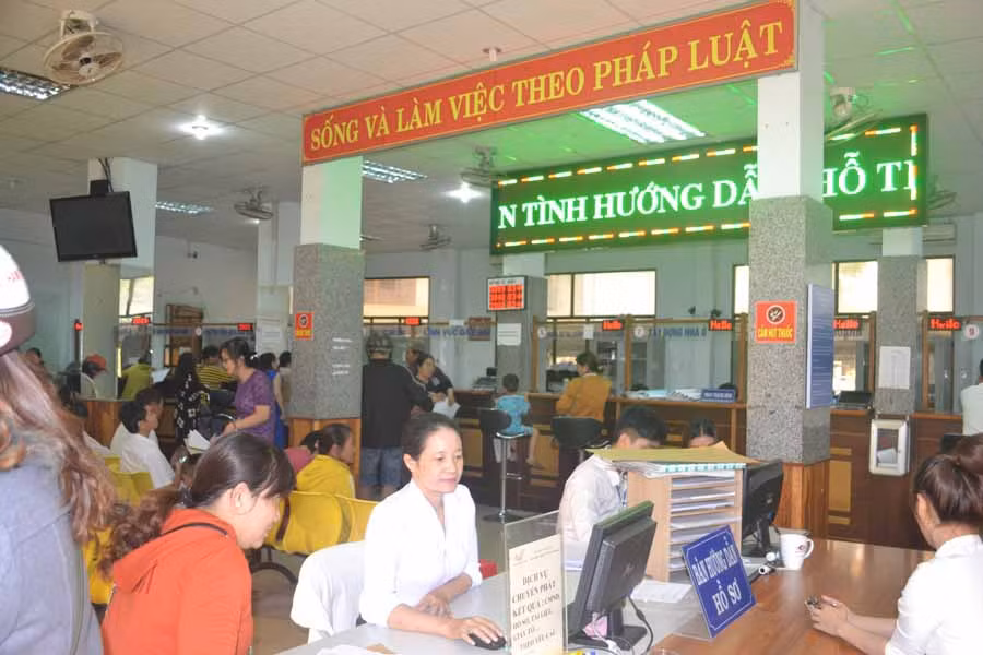 Bộ phận tiếp nhận và trẻ kết quả TP. Pleiku. Ảnh: H.C