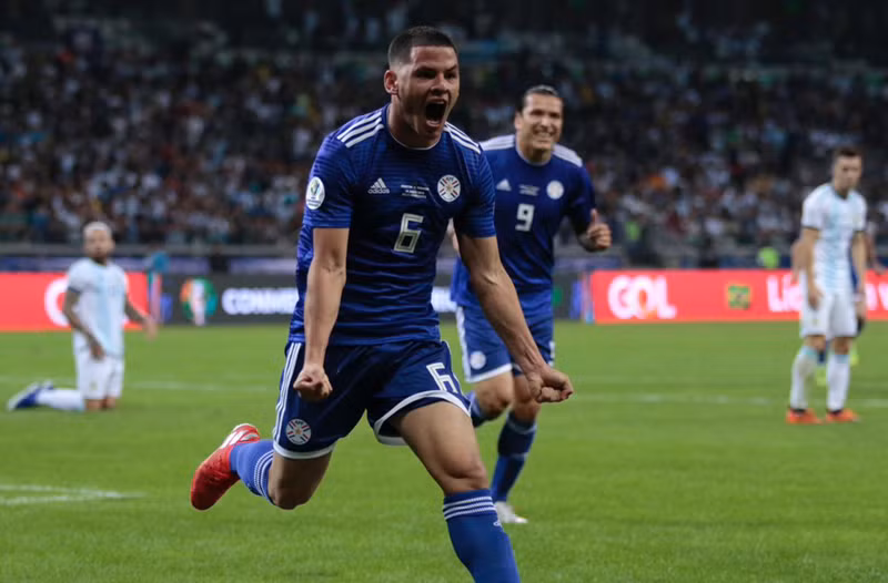  Richard Sanchez mở tỷ số cho Paraguay. (Ảnh: Getty)