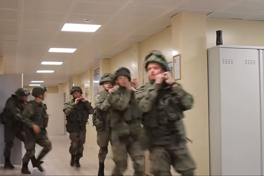 Quân khu Trung ương Nga tập trận để kiểm tra tình trạng sẵn sàng chiến đấu. Ảnh: Bộ Quốc phòng Nga