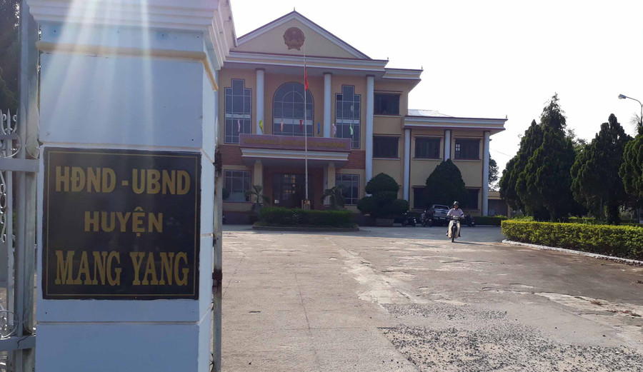 UBND huyện Mang Yang đã đề nghị không bổ nhiệm lại với ông Nguyên. Ảnh: Văn Ngọc