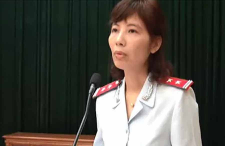 Bà Nguyễn Thị Kim Anh, trưởng đoàn thanh tra, hiện đang bị tạm giữ tại Trại tạm giam Công an tỉnh Vĩnh Phúc vì đã có hành vi 